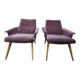 Pair of lounge chairs – 1950s/60s – Karl Laible – Oak and velvet