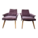 Pair of lounge chairs – 1950s/60s – Karl Laible – Oak and velvet