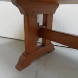 Brutalist oak bench  sidetable