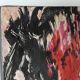 Painting, abstract painting signed Vieville, 1980s