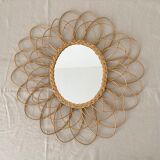 Rattan sun mirror 55cm