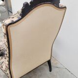 Napoleon III period armchair with floral tapestry, 19th century