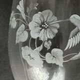 6 engraved crystal wine glasses