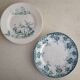 2 mismatched plates Creil-Montereau, Saint Amand