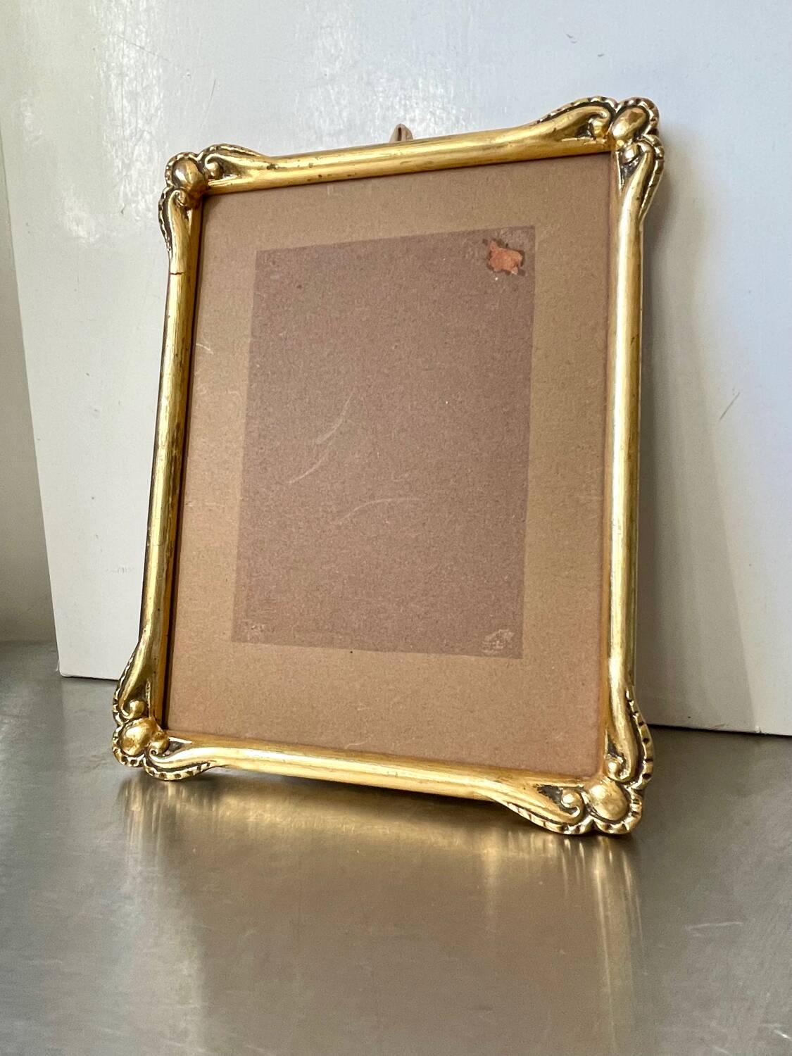 Antique gilded art nouveau  wooden frame 22 cm x 17.5 cm