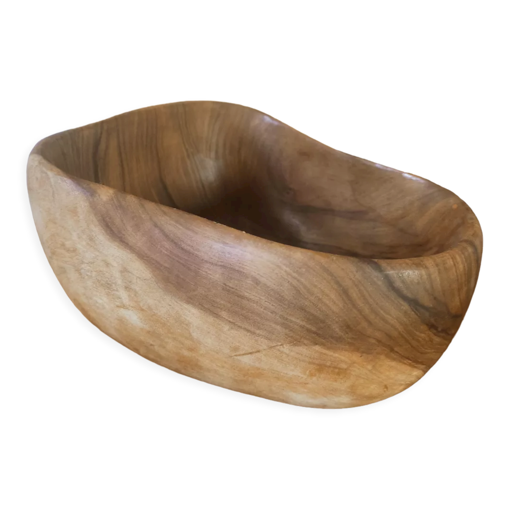 Empty pocket in olive wood