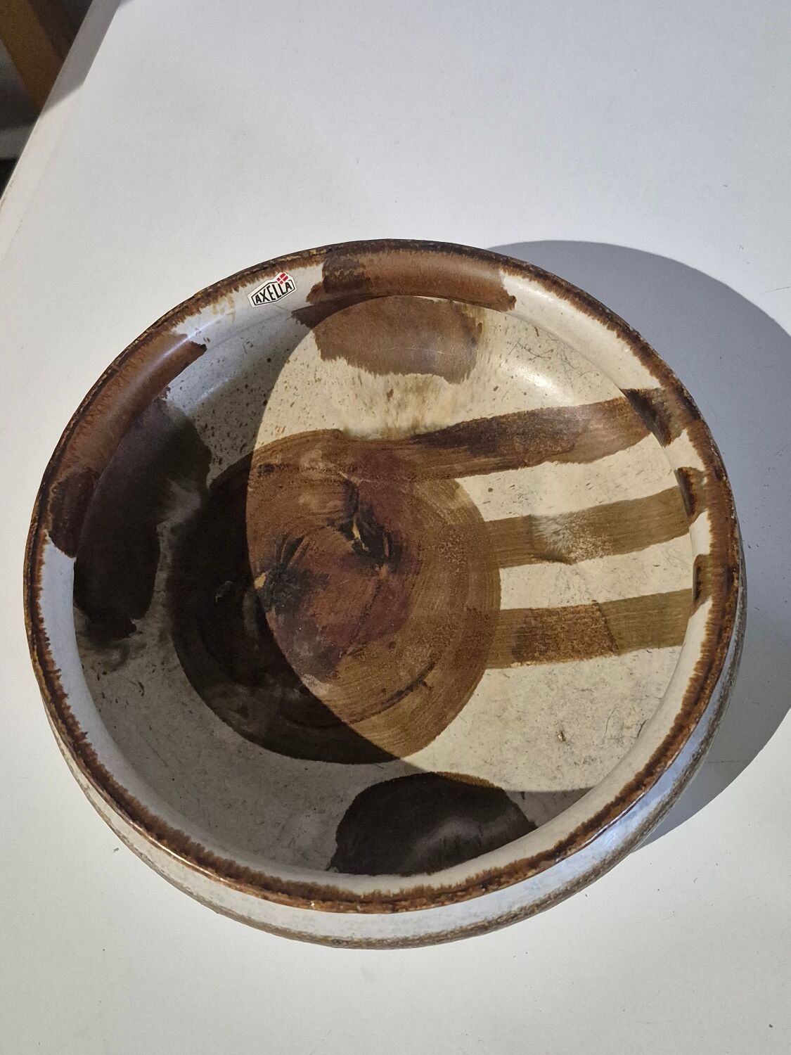 Bowl pottery Danish by Aksel Larsen for Axella 1970s