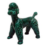 Green Art Deco ceramic poodle