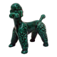 Green Art Deco ceramic poodle
