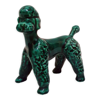 Green Art Deco ceramic poodle