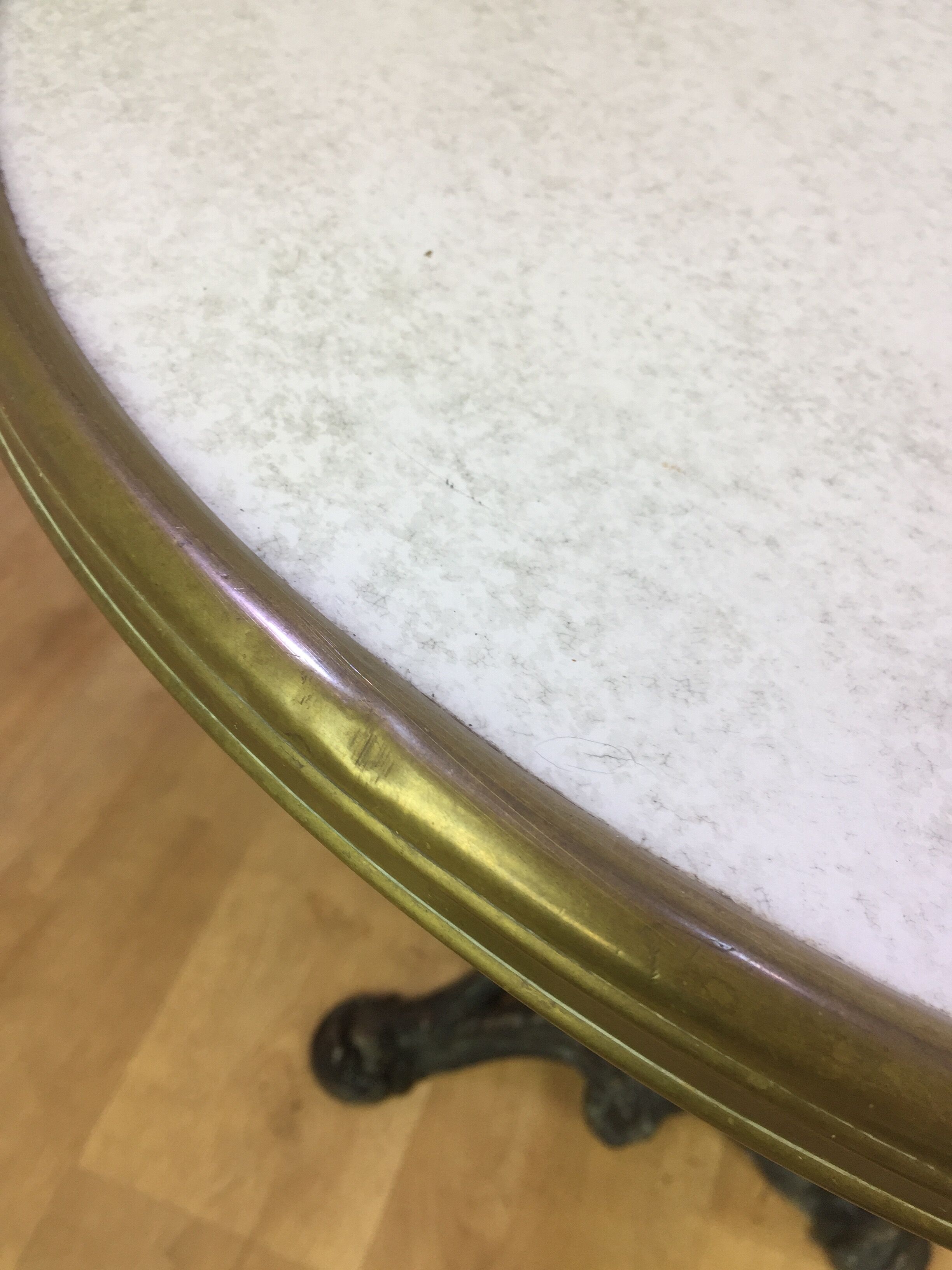 Parisian bistro table with cast iron leg