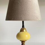 Old ceramic and bronze lamp