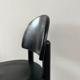Blackened rainer daumiller mid-century pine dining chair