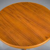 Vintage round teak dining table, 1960s