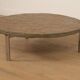 Vintage coffee table | Natural stone | Stainless steel | Brutalist