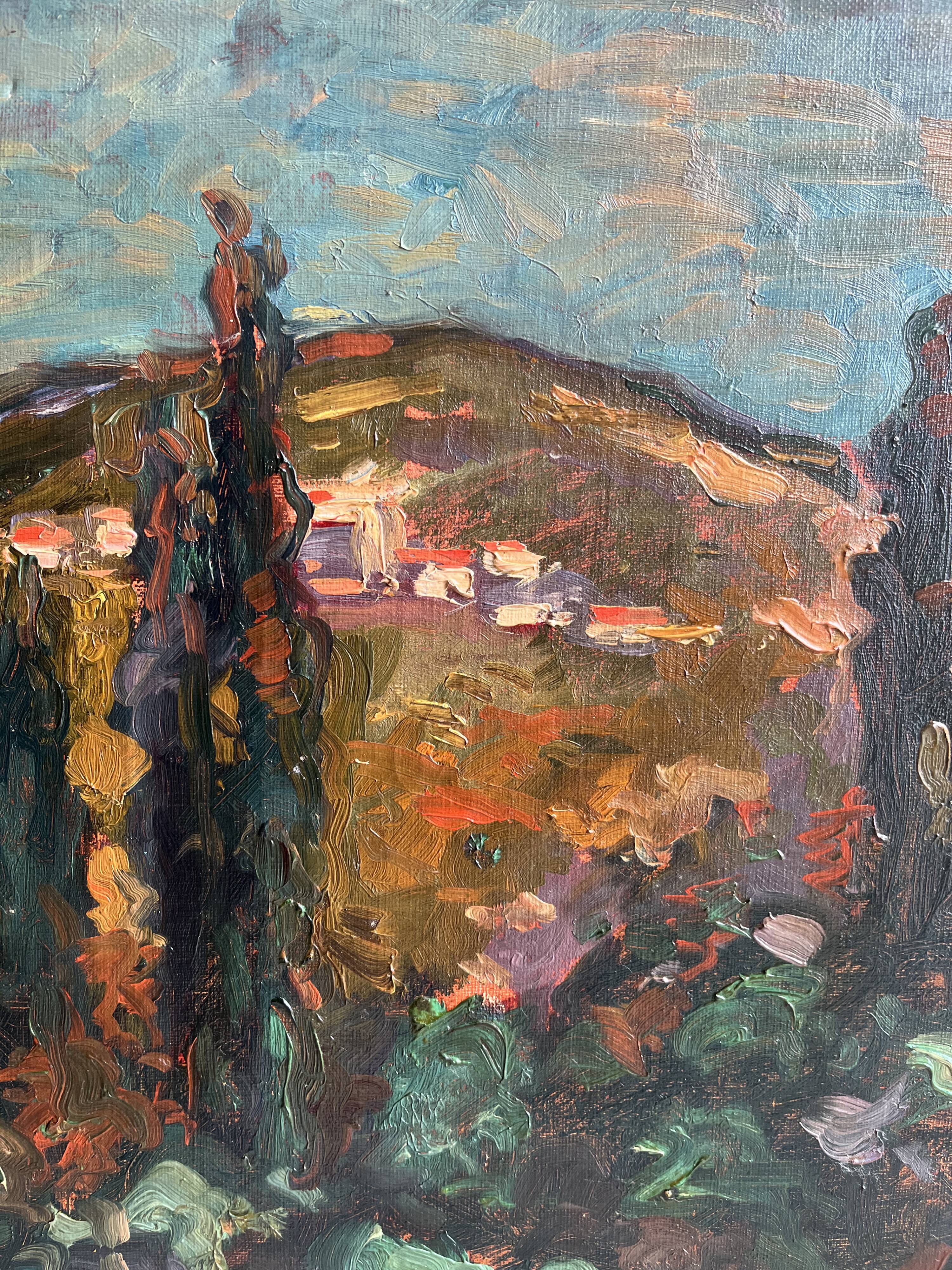 Landscape of Provence, 20th century, signed, oil on canvas, 50x65cm, unframed