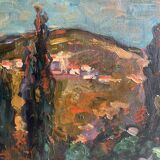 Landscape of Provence, 20th century, signed, oil on canvas, 50x65cm, unframed