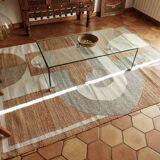 Woven carpet in jute and wool 240x170cm