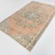 Tapis anatolien ancien orange, vert et bleu