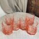 Art Deco Pink Glass Whiskey Glasses