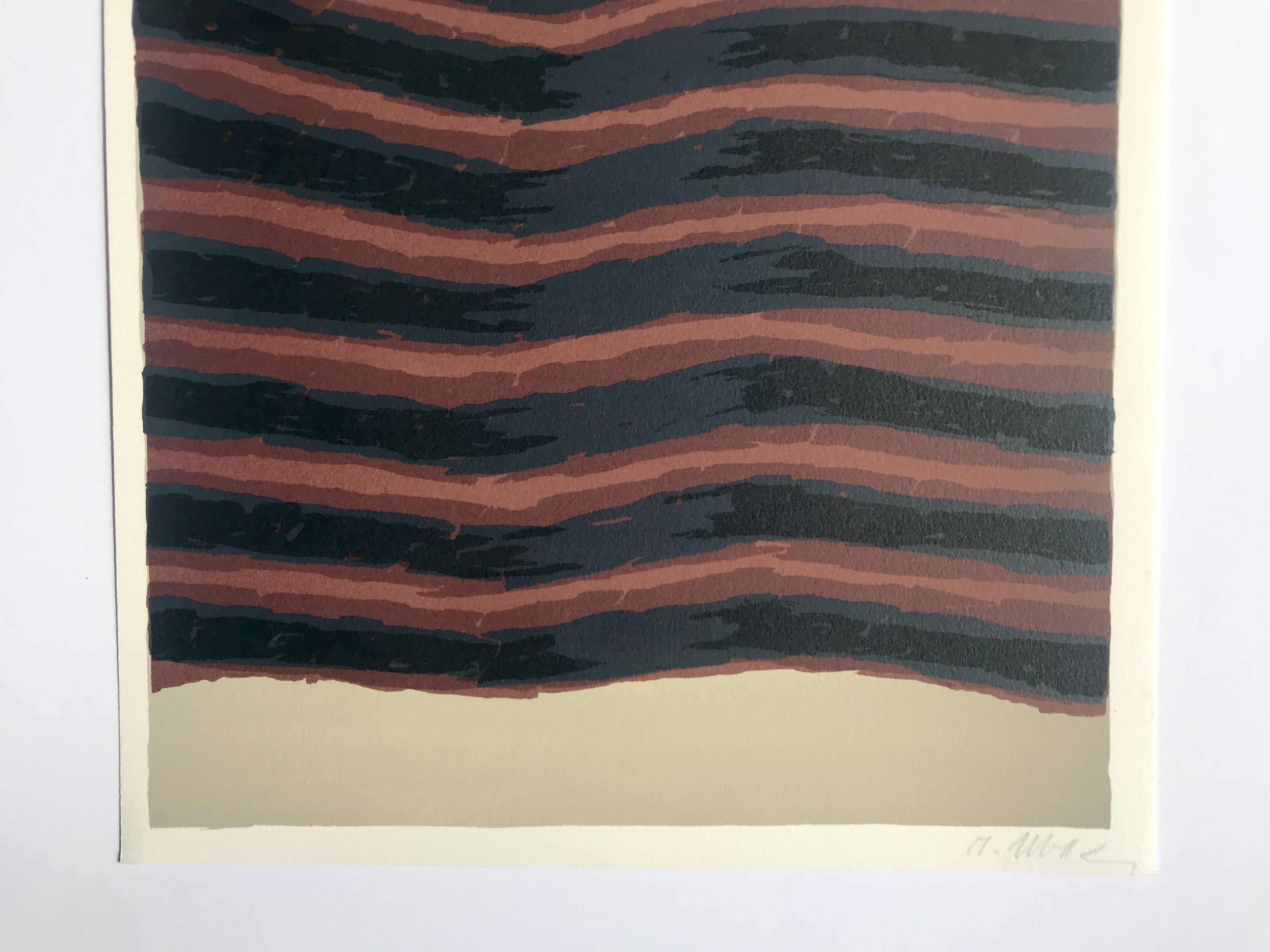 Raoul UBAC, The Earth IV, 1978: Original lithograph signed in pencil.