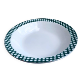Plat de service Digoin & Sarreguemines “Écossais” vert sapin et or  années