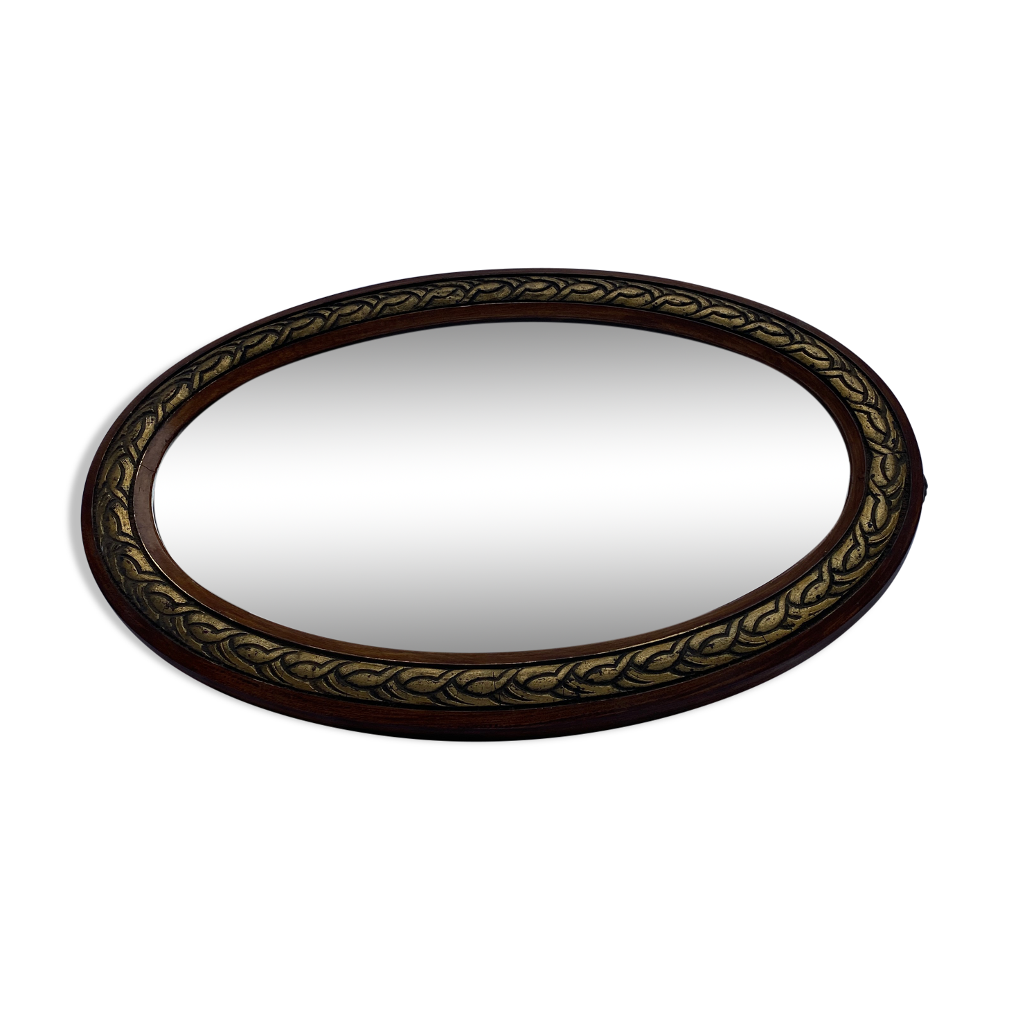Mirror oval art deco 60x36cm