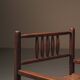 Wicker armchair in solid wood, handcrafted, France, around 1950.