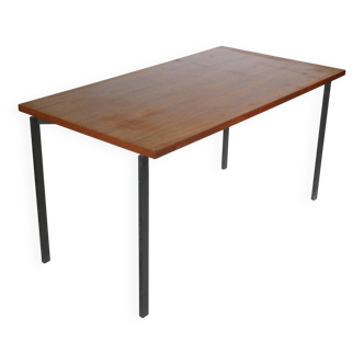 Teak metal dining table mid-century vintage design table 60s