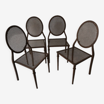 Set of 4 Mary chairs by Flamant