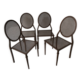 Set of 4 Mary chairs by Flamant