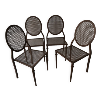 Set of 4 Mary chairs by Flamant