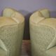 Fan-shaped armchairs set of 2