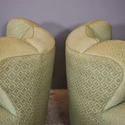 Fan-shaped armchairs set of 2