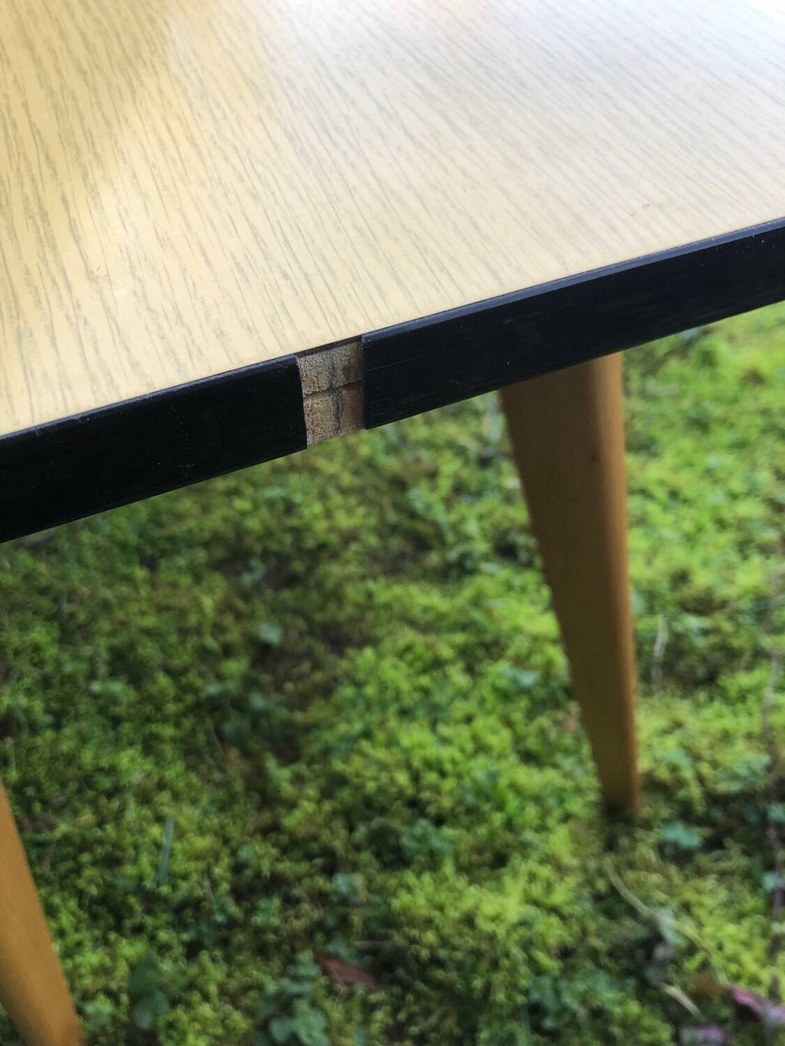 Formica and wood coffee table