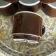 Set of 6 vintage brown glazed bistro coffee cups.