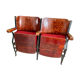 Paire de fauteuils de cinéma vintage