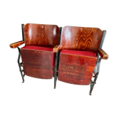 Pair of vintage cinema chairs