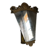 Antique wooden mirror with an unusual shape