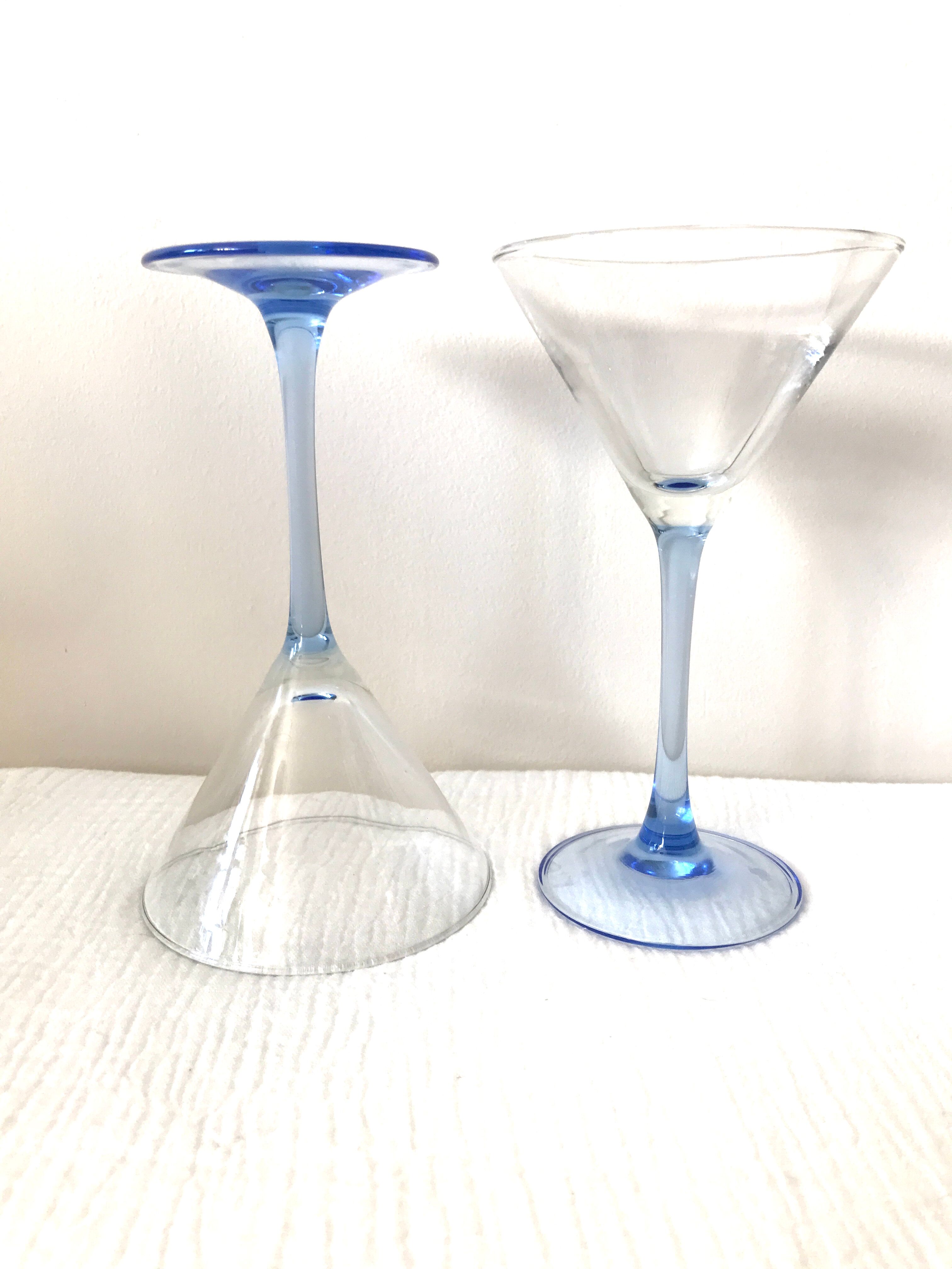 Set of 7 martini glasses