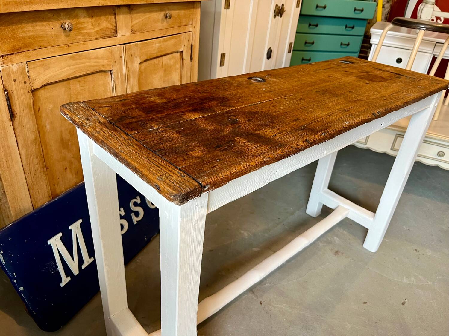 Restored wooden console