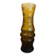 Vase vintage en verre ambré torsadé – Années 60/70 – Style Mid-Century