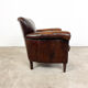 Fauteuil en cuir de mouton foncé fijnaart