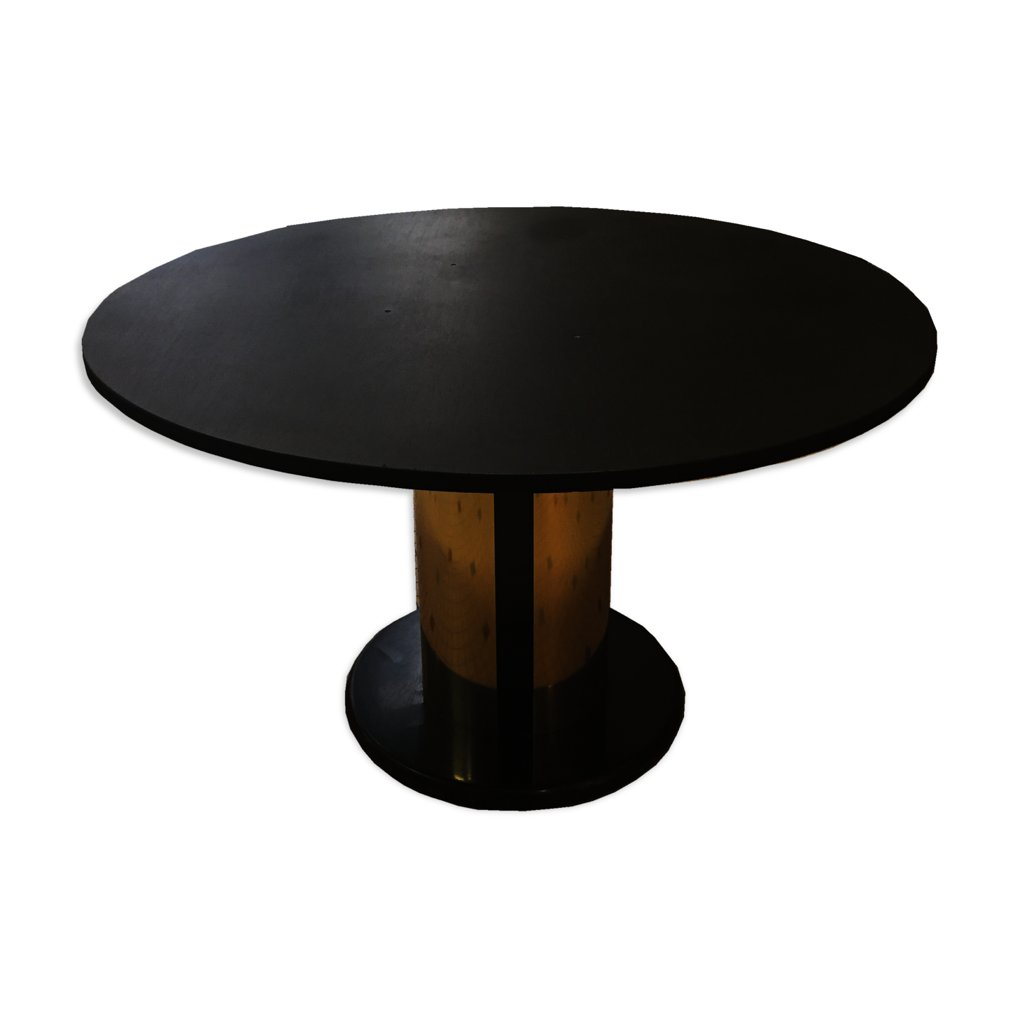 Central table leg gilded and black