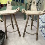 2 tabourets en bois
