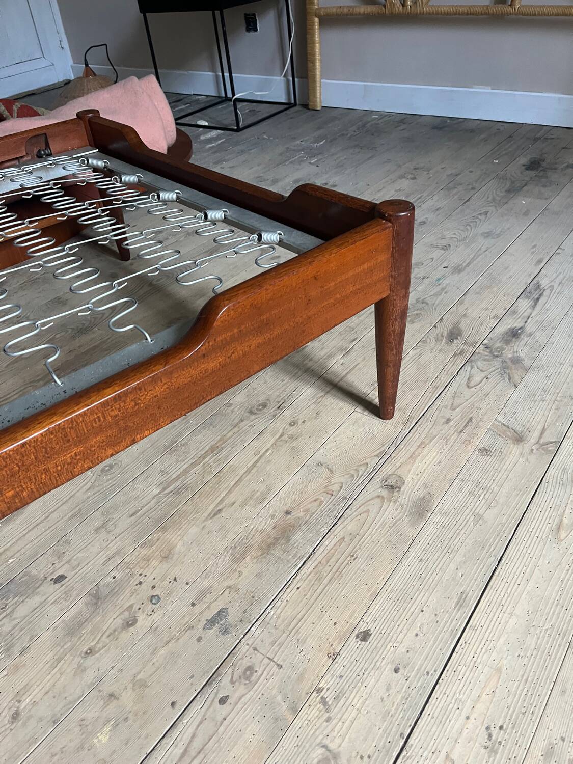 Teak bed by Henri Lancel from the 50s and 60s