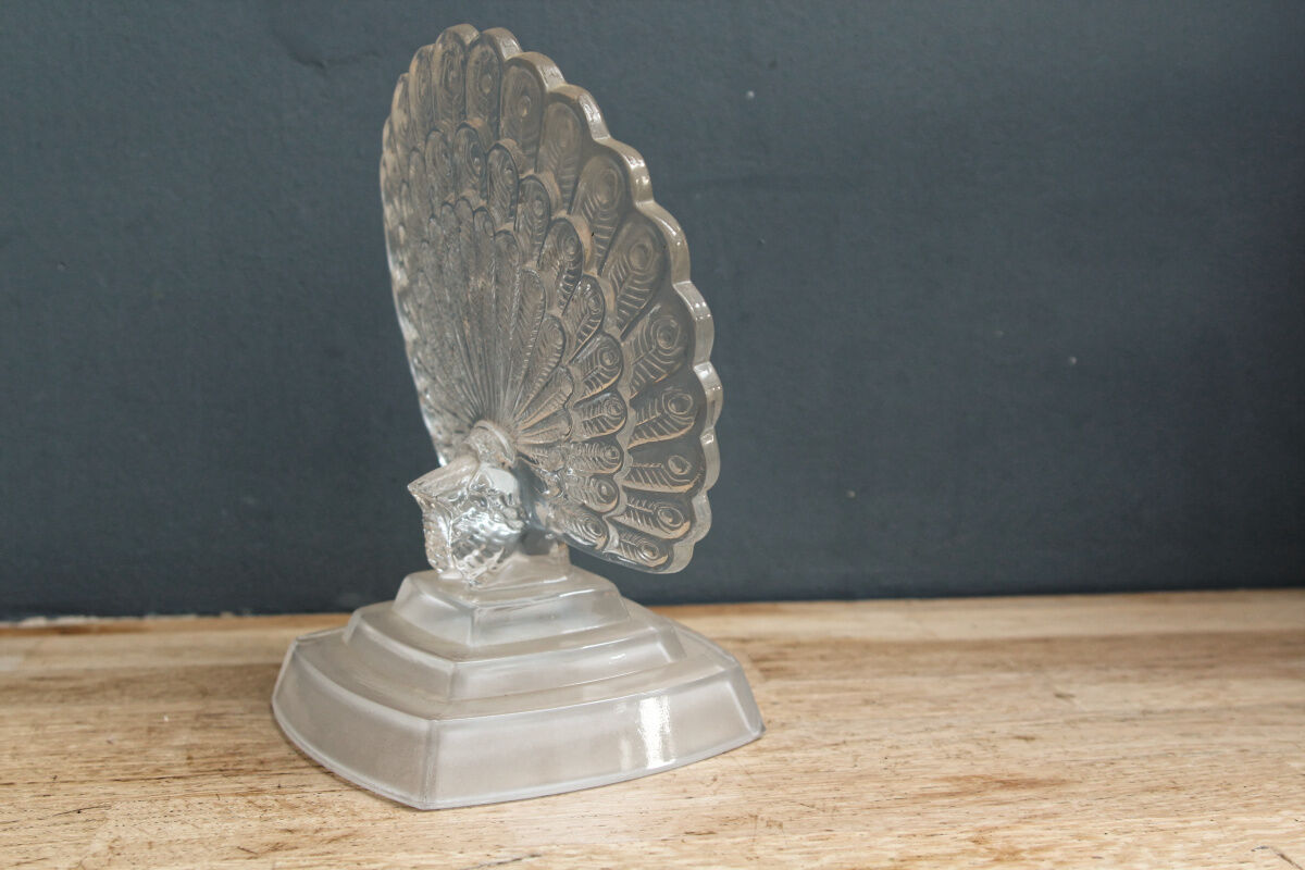 Peacock paperweight, Arques crystal