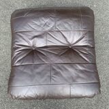 Pair of armchairs and ottoman leather Marsala by Michel Ducaroy for Ligne Roset 1970