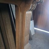 19th-century oak castle fireplace