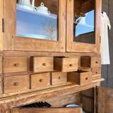 Old display cabinet in raw wood